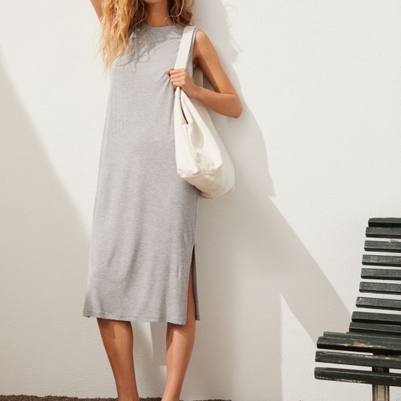 H&M Sleeveless Jersey Dress - Grey - Small - Picture 1 of 5